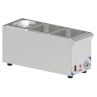 Bain marie à sauce 3 x GN 1/6 compact