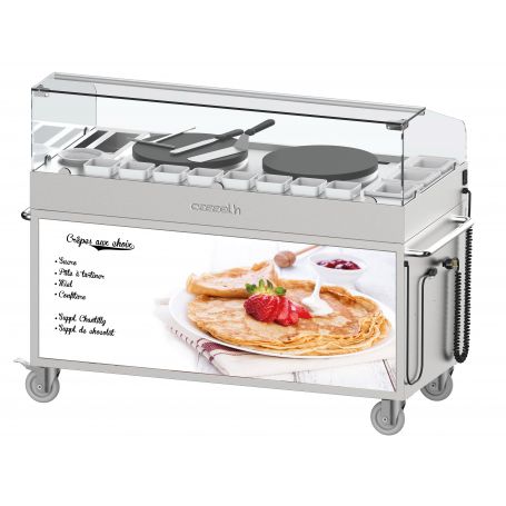 Dubbele electrische crepe maker trolley 40 - built-in