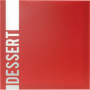 Carte des desserts Tendance rouge 4 vues