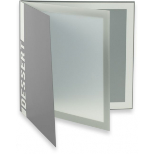 Carte des desserts Tendance gris   4 vues